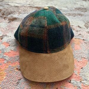 RARE 80s Eddie Bauer Deerstalker Hat Plaid Wool Cap Tan Vintage Sherlock Holmes